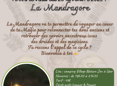 CYCLE D’APPRENTISSAGE LA MAGIE ET LES PLANTES : TA MAGIE ANCIENNE ET LA MANDRAGORE