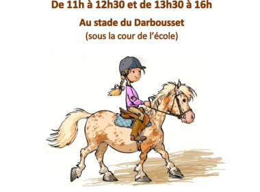 Balade à poney au marché de Noel de Chassiers