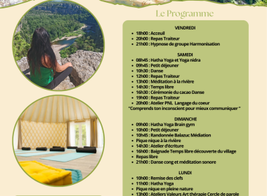 SÉJOUR RESSOURCEMENT ET BIEN-ÊTRE