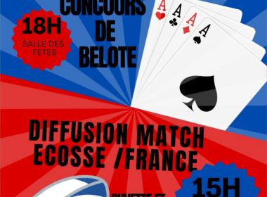 Concours de belote et diffusion du match de rugby France/Ecosse